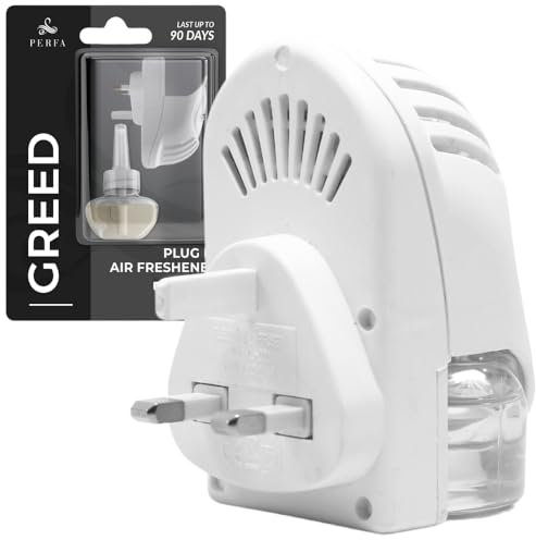 Plug In Air Freshener for Home | Lasts over 3 months | Fragrance with Essential Oils | Odour Eliminator Plug In Bedroom Freshener | Mini Air Freshener Diffuser by Perfa