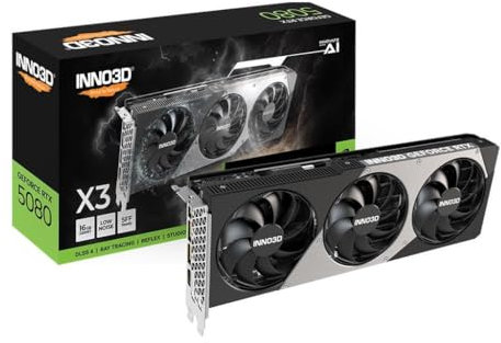 Inno3D GeForce RTX 5080 X3 OC 16GB GDDR7 Reflex 2 RTX AI DLSS4 Blanca
