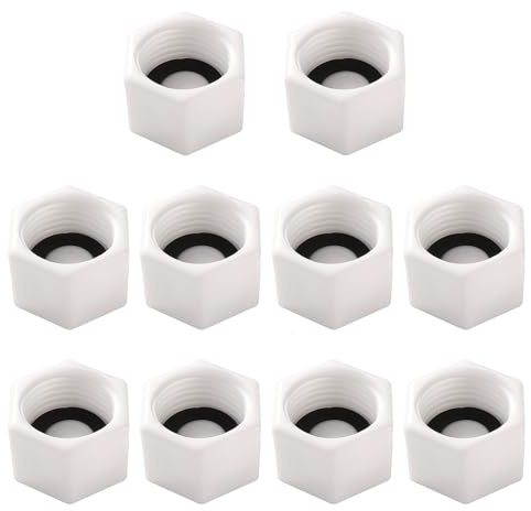 Lyeteung 10 PCS G1/2 Female Threaded Blanking Cap, Thread PPR Hose Caps, for Water Pipe Appliances Tap