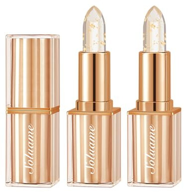 Colour Changing Lipstick, Tinted Lip Balm, Lip Stain Long Lasting, Lipstick Sets for Women, Suitable for All Skin Tones, Create a Charming Look, Versatile Colors, Moisturizing Lips, Gold leaf 3.5g * 2