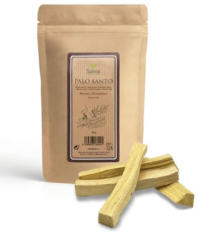 SALVIA | Incenso naturale Palo Santo 100g | appro 11-13 Uni | Bastoncini di incenso | Specie di albero che brucia bene | Autentico dal Perù | Legno sacro | Legno puro per la purificazione energetica