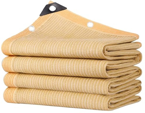 Telo ombreggiante resistente ai raggi UV, vela traspirante per balcone e patio, rete ombreggiante per serre con occhielli, ideale per cortile, piscina, posto auto coperto, 6 x 8 m