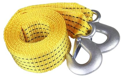 Flaroey 1 Pz di Traino per Auto Resistente Corda per Rimorchio Traino Fune da Tirare Ganci Cinghia per Furgone Corda in Nylon per Recupero Stradale