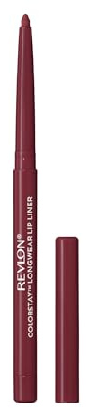Revlon Colorstay Lip Liner Makeup with Built-in-Sharpener, Longwear Rich Colors, Smooth Application, 665 Plum, 0.01 oz