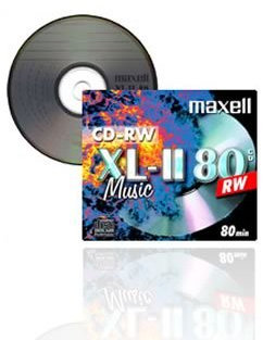 Maxell CD-RW80XLII Music x 5 Pack in Jewel Cases
