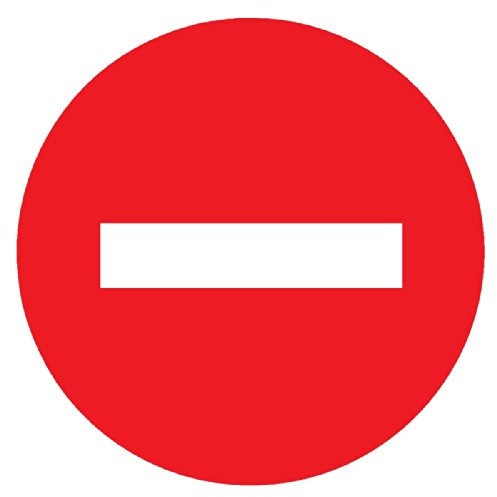 Novap 4060101 Panneau de Signalisation sens interdit, Blanc et Rouge