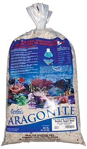 CaribSea Aquatics ACS00457 Seaflor Super Reef Sand for Aquarium, 40-Pound