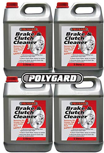 Polygard NMIS12200C x4 Workshop Brake and Clutch/Maintenance Cleaner, 5L Volume