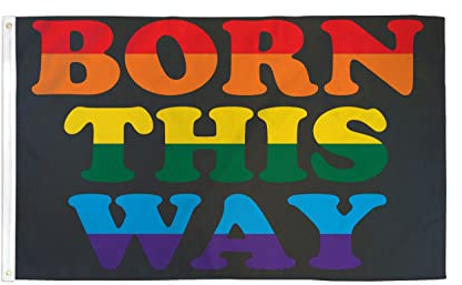 AZ FLAG Flagga Regnbåge Born This Way 150x90 cm 100D Polyester 2 Öljetter