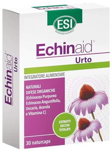 ESI - Echinaid Forte, Integratore Alimentare con Echinacea, Vitamina C e Acerola, Favorisce le Difese Immunitarie Contro Malanni Tipici della Stagione Invernale, Senza Glutine e Vegan, 30 Naturcaps
