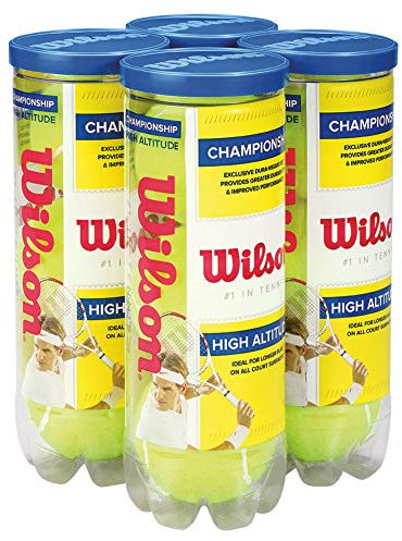 WILSON Championship Tennisbälle, hohe Höhe, 4 Dosen (12 Bälle)