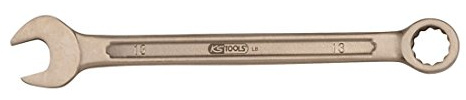 KS Tools 963.7298 - Clé mixte - 60 mm, 515mm - Gamme BRONZEplus - Fourche inclinée à 15° - Antidéflagrant - Alliage Aluminium-Bronze