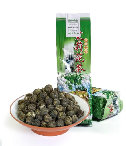 GOARTEA Jasmine Dragon Pearls - 4Pcs 250g / Total 35.2oz Premium Grade - Jasmine Pearl Green Tea - Chinese Green Tea Loose Leaf