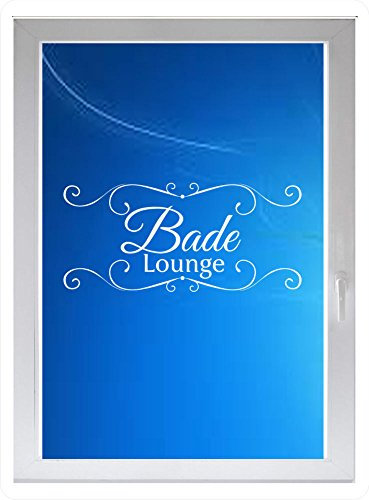 INDIGOS UG - Bade Lounge - Farbe: Weiss - 116x53 cm - Sichtschutzfolie - Fensterfolie - Glasdekorfolie - für die Küche, Bade Lounge ans Fenster - selbstklebend - matt - für Fenster
