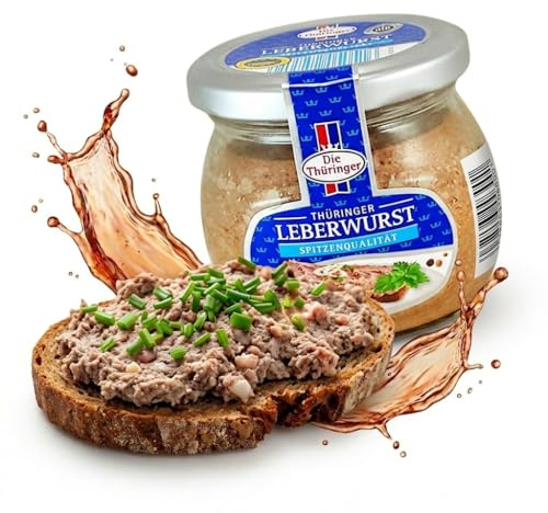 Die Thüringer Leberwurst 300g - prämierte Original Thüringer Rezeptur | Fein-würzige Streichwurst im Glas - DLG Gold prämiert 2016 - Handwerkliche Qualität aus Thüringen