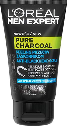 L'Oréal Paris Men Expert Pure Charcoal Ansiktsskrubb mot pormaskar, 100 ml
