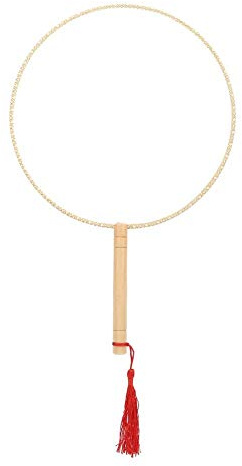 Chinese Ancient Hand Fan, White Silk Hand Fan, with Red Tassel, Wooden Handle Round Hand Fan, Summer, Elegant, DIY Vintage Blank Fan, Royal Palace Court Fan for Wedding, DIY Craft, Gift.