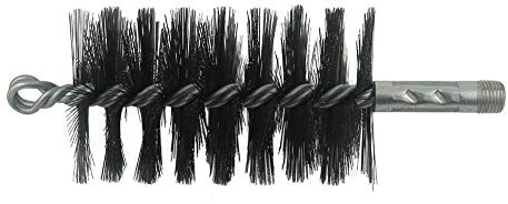 Trash Chute Door Supply Round Furnace Boiler Tube Brush Head Double Spiral with Loop (Wire, 3.25 Inch Diameter for 3.5 Inch Tubes)