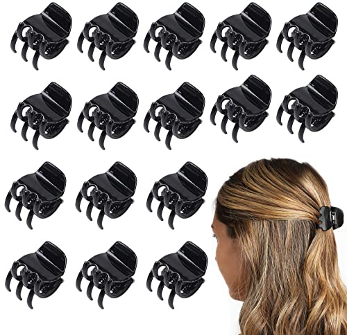 16 Pezzi Clip per Capelli Plastica, VEGCOO Pinze per Capelli Fermagli per Capelli Antiscivolo, Artiglio di Capelli di Medie Dimensioni per Ragazze e Donna (B)