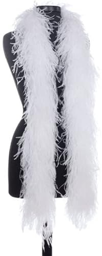 LUNYY Boa di Piume di Struzzo da 2 Metri a 6 Strati per Abito da Sposa con Decorazione a Scialle con Piume, Accessori per Abiti di Carnevale