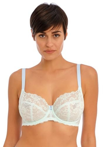 Freya Women's Offbeat Underwire Side Support Bra Full Coverage, Opaque, Pure Water, 38DD