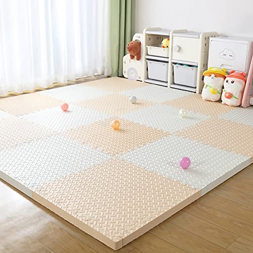 JYHCD 30X30x2.5Cm Weich PE Schaumstoffmatte Puzzlematte Baby Mit Grenzen Krabbelteppich Spieleteppich Sportmatte Bodenschutzmatte,Puzzle Spielmatte Für Boden,M,24Pcs