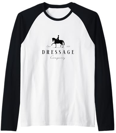 Dressage Horse Dressage Rider Raglan Baseball Tee