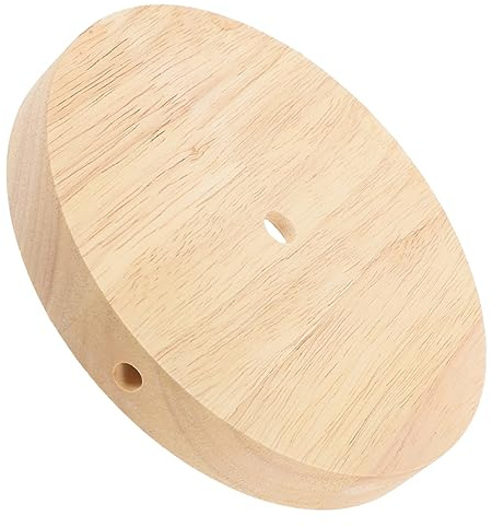 UPKOCH Base De Lámpara De Mesa De Madera Sólida Redonda Para Decoración Soporte Estable Pasacables Para Estudio Dormitorio Sala De Estar y Comedor