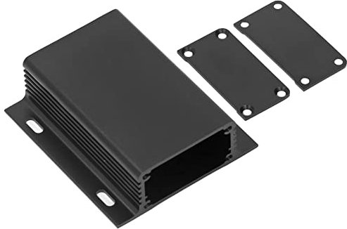 25 X 71 X 80 Mm Aluminium-Elektro-Aluminium-Elektrokasten, Elektrokasten, Gehäuse aus Aluminiumlegierung, Leiterplatte, Aluminiumgehäuse, Breites Loch mit Sockel, Schwarz