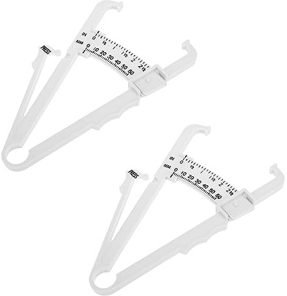 SEWOART Calibro Pliche Cutanee 2 Pezzi per Misurazione del Grasso Corporeo, ABS Leggero e Portatile, per Uomini e Donne a Casa