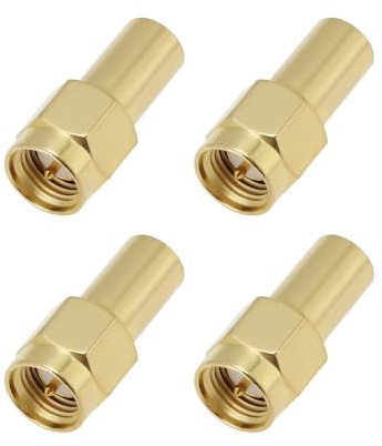 Create idea 4 Pezzi SMA Connettore Maschio RF Terminatori SMA Connettore Maschio 50 Ohm 3GHz SMA RF Connettori Coassiali Per Antenne Sistemi GPS Stazioni Base