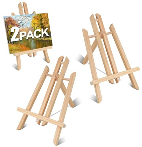 2PCS 11.8 Inch Wood Tabletop Easel -Easel Stand for Painting, Perfect for Parties, Art Projects, and Creative Displays