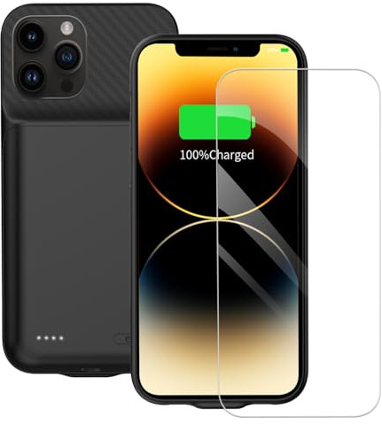 YISHDA Funda de batería para iPhone 14Pro, 2025 actualizada, 13800 mAh, cargador de batería portátil para iPhone 14Pro, color negro