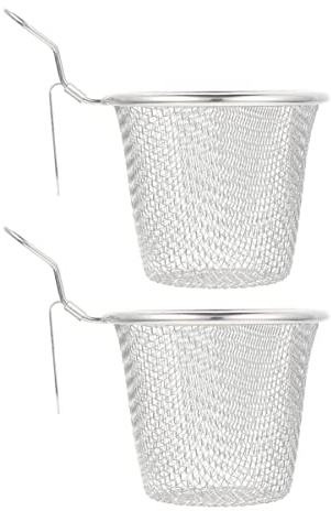 ULTECHNOVO 2 Cestas de Malla de Acero Inoxidable para Filtrar Pasta, Coladores Fuertes Diseño Simple y Elegante, Ideales para Cocina y Escurrir Alimentos