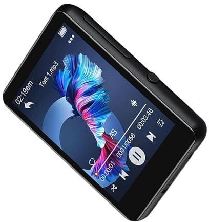 AMISENK Full Touch Panel MP3 Lettore MP4 32 GB di Archiviazione B.t 5.3 Costruito In Lecturer Radio Allarme Registrazione Per Vivere Dinamico Estensibile Storage Lettore Musicale