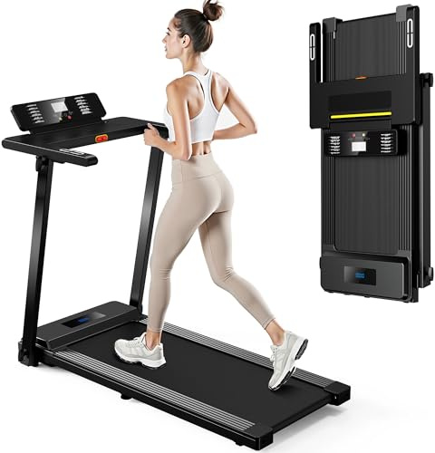 Laufband für Zuhause - Klappbar Laufbänder bis 12 km/h Elektrische Laufbänder mit LED-Anzeige Treadmill Walking Pad Leise Laufpad for Home Büro 120KG Max with 3 Modes LUYATA