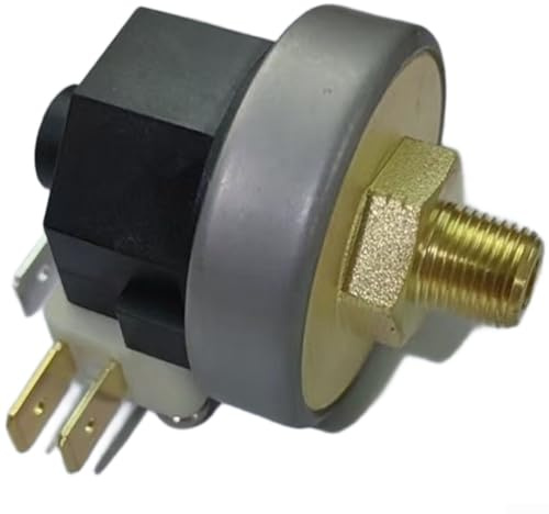 Interrupteur de pression vapeur réglable en cuivre pour machine à expresso et pour nettoyeur vapeur avec ou filetage fin pour un contrôle efficace de la pression dans les appareils de cuisine Noir (A)