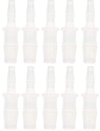 10 Stück Schlauchstutzen Reduzierstück, PP Kunststoff Aquarium Luftpumpen Adapter für Silikon Schlauch Anschluss(4.8-7.9)