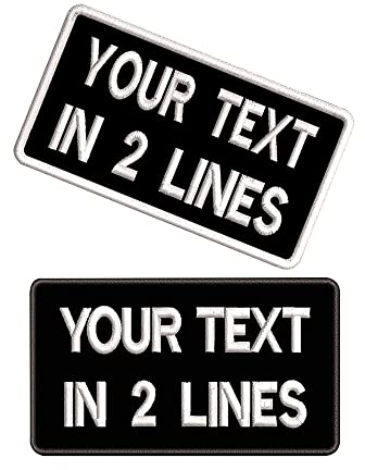 QIMAMADE Personalisierbare Namensaufnäher mit Stickerei, 2 Stück, personalisierbar, Militär-Nummernschild, Klettverschluss oder Aufbügeln, taktische Abzeichen für Kleidung, Rucksäcke,