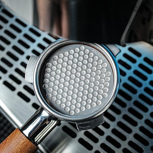 KNODOS 54mm Espresso Puck Screen aus Edelstahl, ultradünn, perfekte Passform für Breville Sage Barista Express, Pro, Touch, Bambino, Teesieb, leicht zu reinigendes Design (54 mm, Silber)