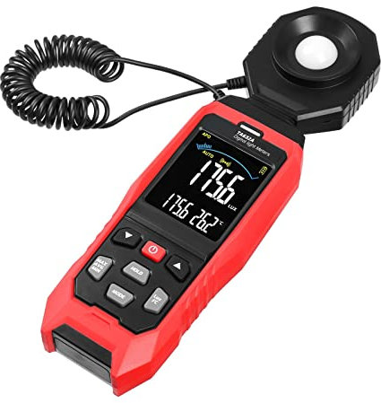 Belichtungsmesser, LCD Digitales Beleuchtungskörpermesser Ta632a. Handheld-Beleuchtungskörper-Meter 0-200000 Lux Light Meter digitale Illuminator-Hand-Umgebungstemperaturmessgerät