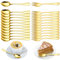 Gohytal Juego de cucharillas de café y tenedores para tartas, 24 unidades, juego de cucharillas y tenedores de postre, aptos para lavavajillas, cucharas pequeñas de acero inoxidable y tenedores para