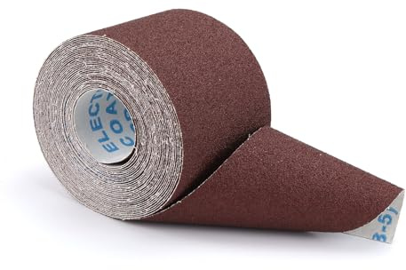 Rollo de Papel de Lija Grano 60,100 mm x 10 m,papel de lija de óxido de aluminio para lijar muebles de carpintería