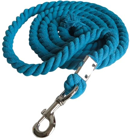 Longe de cheval tressée en coton avec boucles pivotantes, rênes d'équitation, licol épais et robuste pour chevaux et bétail