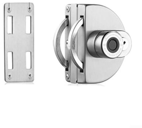 Serratura a impronta digitale per porta in vetro, serratura elettronica intelligente, in acciaio inox e lega di zinco, compatibile con spessore 8-12 mm, chiave e app ac (doppia porta)