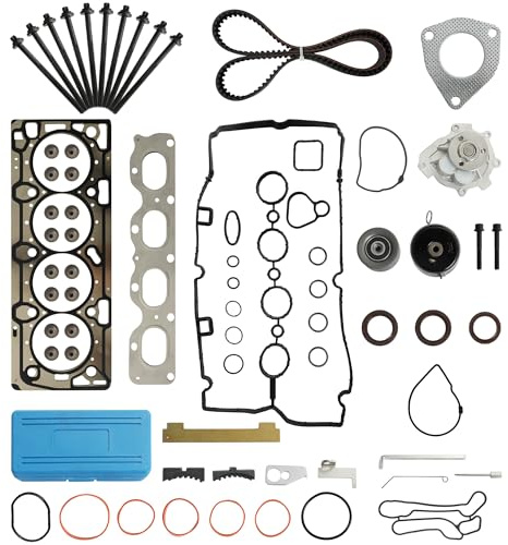HS26516PT-1 Head Gasket Set & Timing Belt Kit with Water Pump Cam Timing Tool Kit Fit for Chevy Chevrolet Cruze Sonic 1.8L L4 DOHC 2012-2018 TBK338 HS26516PT1 TCKWP338