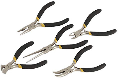Sealey Ak937 Mini Pliers Set 5Pc Ni-Fe Finish