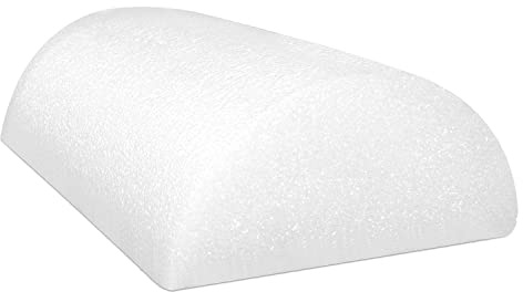 Cando-30-2341 Full-Skin PE Foam Roller For Muscle Restoration, Massage Therapy, Sport Recovery, And Physical Therapy. White, 6 x 12, Half-Round