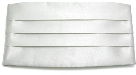 Simpowe Herren Kumberbund aus Seide, mehrfarbig - Weiß - Einheitsgröße