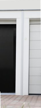 Fugenblende, Abdeckleiste, Fertiggarage, Fugenabdeckung, PVC, Klemmprofil, 3 m, Original Ersatzteil (Flachblende 100 mm - Weiß)